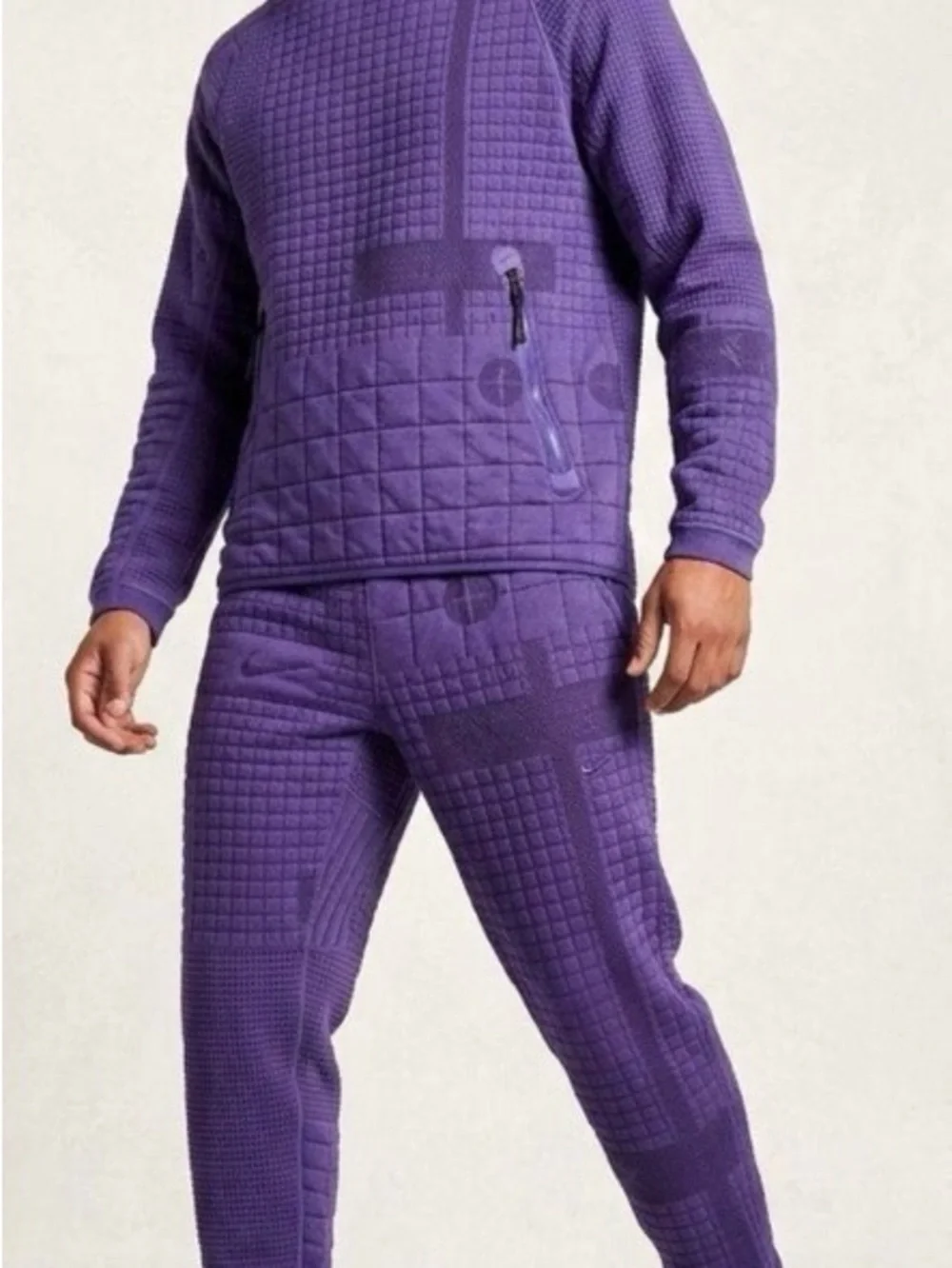 Purple Nike Quilted Tracksuit Set